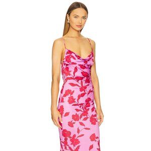 Beth Gown in Spicy Pink Floral